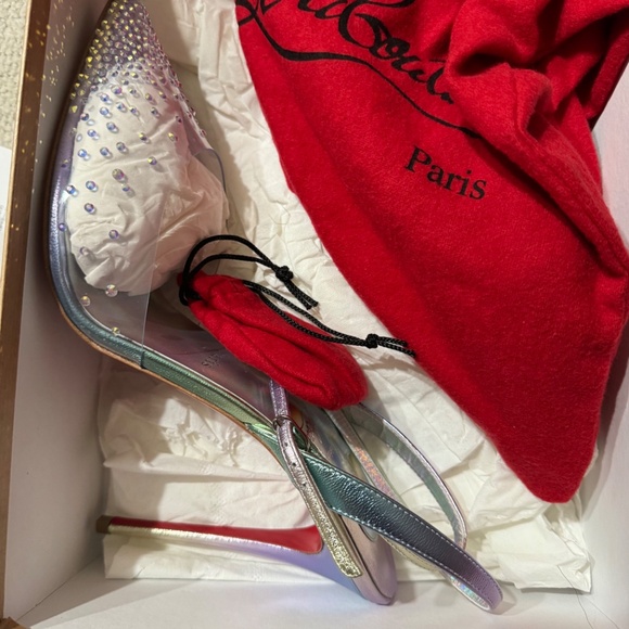 Christian Louboutin Spikaqueen Iridescent BNIB Size 11 - Picture 11 of 17